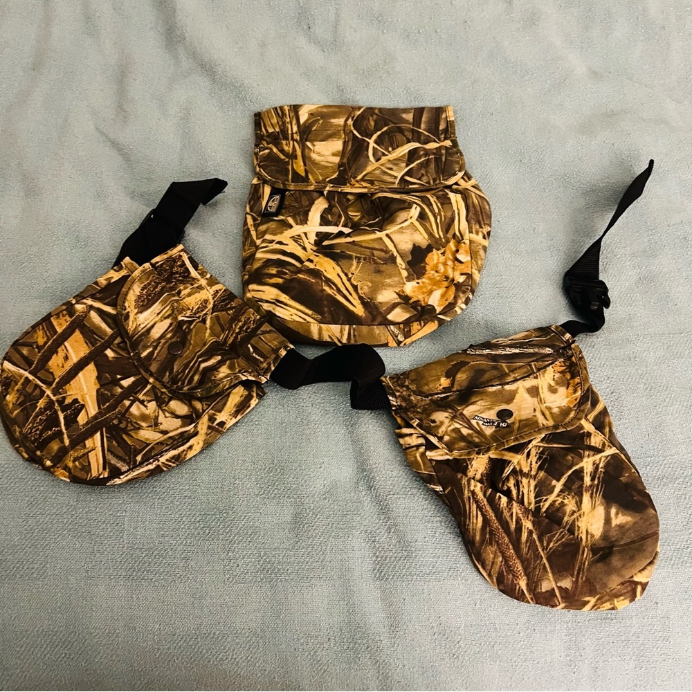 Vintage Fieldline 3 Pouch Game Bag Fanny Belt Waist Original Realtree Camo Hunt
